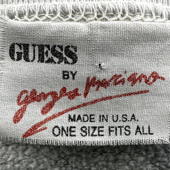 Vintage Guess Tie Dye Sweatshirt Logo Crew Neck Oversized White Blue OS - Picture 2 of 6